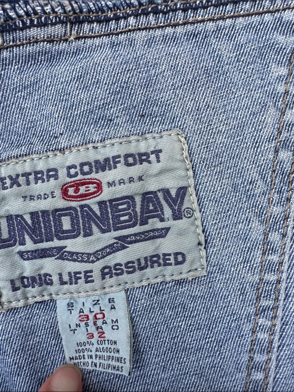 Vintage Men’s Unionbay Overalls Jeans Cargo Size 30 Inseam 32 - Picture 6 of 13